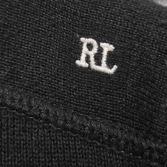 Y2K Polo Jeans Company Ralph Lauren V Neck Sweater Large Black Preppy Vintage - Picture 2 of 7